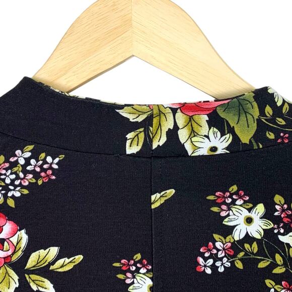 IMAN Women's 2XL Black Pink Red Floral Convertible Motorcycle Jacket - Picture 6 of 13